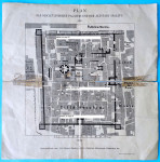 SPLIT (Spalato) stari austro-ugarski plan Dioklecijanove palače 1880s