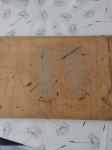 stara drvena pomoćna daska za crtanje za školu / fakultet 50x33x0,5 cm