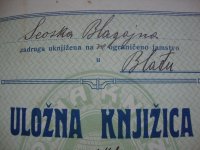 ULOŽNA KNJIŽICA  iz 1914 godine Korčula / Blato ,SECESIJA