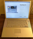 Apple PowerBook G4 15" retro laptop ispravan sa punjačem