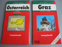 3 AUTO KARTE: Austrija + Graz (plan grada) + Muenchen-Salzburg