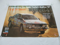 ORIGINALNI PLAKAT POSTER AUDI 200 QUATTRO SAFARI-RALLY iz 1987 84x59cm