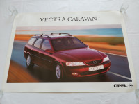 ORIGINALNI PLAKAT POSTER OPEL VECTRA, crveni 84cm x 59cm