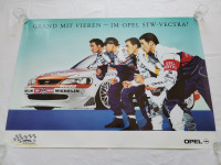 ORIGINALNI PLAKAT POSTER TRKAĆI OPEL VECTRA sa 4 vozača 84cm x 59cm