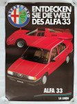 NOVI ORIGINALNI POSTER ALFA ROMEO ALFA 33 LA LINEA 59cmx42cm AUTOMOBIL