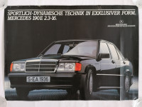 ORIGINALNI POSTER PLAKAT MERCEDES 190E 2,3-16 AUTOMOBIL 59cmx42cm