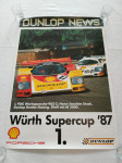 PLAKAT POSTER TRKAĆI PORŠE PORSCHE crveni - DUNLOP NEWS 60cmx42cm