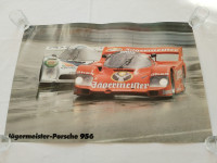 POSTER PLAKAT TRKAĆI PORSCHE 956 - JÄGERMEISTER crveni 59cm x 40cm