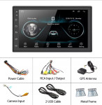 auto radio, GPS, Android, 2 DIN, 2GB/32GB, FM Radio/Bluetooth/RDS/USB