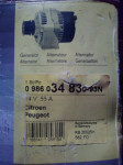 ALTERNATOR BOSCH PEUGEOT/CITROEN, 14V 55A, NOV, ZAPAKIRAN