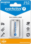 Silver everActive 6F22 / 9V NiMH 250 mAh spreman za uporabu