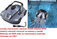 Robotski čistač bazena IPX8 bežični robotski usisivač za bazene .....