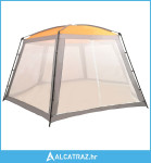 Šator za bazen od tkanine 660 x 580 x 250 cm sivi - NOVO