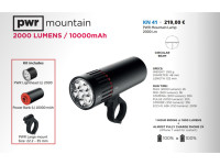 Prednja lampa za bicikl (2.000 Lumens / 10.000 mAh)