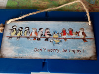 "Don't worry, be happy" na metalnoj pločici