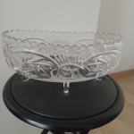 Velika kristalna ovalna ukrasna zdjela