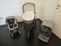 Peg perego 3u1 kolica + isofix baza ( primo viaggio sl )