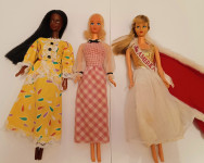 Tri Jako Stare Mattel Barbie lutke