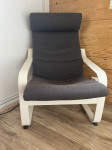 POANG fotelja - IKEA - kao NOVI, bijelo/sivo