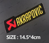 Alu oznaka naljepnica za auspuh Akrapović 14,5x4 cm