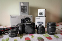 Canon 80D + 10-18mm f/4.5-5.6 + 24mm f/2.8 + 50mm f/1.8