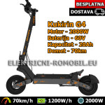 Električni ROMOBIL 2000W Motor 60V Baterija Bicikli eBike G4 Kugoo EU