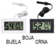 HIGROMETAR - VLAGOMJER -TERMOMETAR LCD DIGITALNI SA SONDOM  + BATERIJE