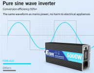 Pretvarač napona 12V na 220V 5000W Čisti Sinus