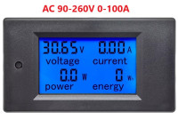 VOLTMETAR AMPERMETAR WATMETAR ENERGECKI MJERAČ AC 90-260V 0-100A