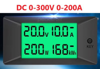 VOLTMETAR AMPERMETAR WATMETAR ENERGECKI MJERAČ STRUJE DC 0-300V 0-200A