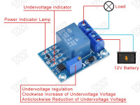 Zaštita regulator pražnjenja baterije DC12v LowVoltage Relej YX-X0001