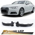 AUDI A4 B9 OD 15 LED INDIKATORI OGLEDALA CRNI DIM