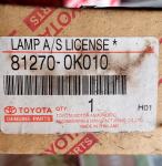 Toyota HILUX Sklop lampe, registarske pločice,  81270-0K010