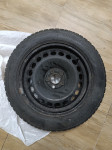 Čelične felge + zimske gume Bridgestone 15'' rupe 5, 4 kom.