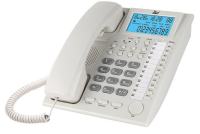Stolni telefon Meanit ST200 -bijeli prikaz broja datuma i vremena poz.