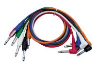 [PC-004-0075] Kabel 6,3mm mono M / 6,3mm mono M kutni, set 6 kom 0,75m
