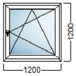 NAJJEFTINIJI PVC PROZOR DECCO VRHUNSKE KVALITETE120x120 cmJEDNOKRILNI