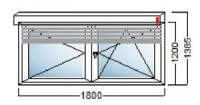 PVC PROZOR DVOKRILNI 180×120 – DECCO 70mm- ALU ROLETA