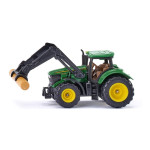 Siku traktor John Deere 6215R s prednjom grabilicom za trupce