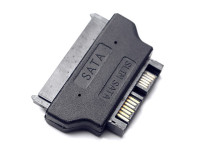 Slim SATA (7+6) muški na SATA 22 pinski (7+15) adapter