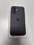 iPhone 16 128GB Black, NOVO, ZAPAKIRANO VAKUM, GARANCIJA