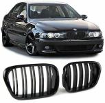 BMW e39 dupli bubrezi, e39 Grill, crni sjaj FL, Bmw znak