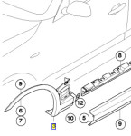 BMW X3 E83 RUB BLATOBRANA DESNI NOVO OEM