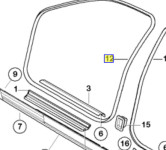 Keder prednjih vrata BMW E46 novo oem