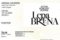 Lepa Brena - Arena Zagreb 10.12. 2 karte