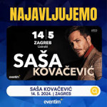 Saša Kovačević 14.5.2024. dvije karte po 50EUR
