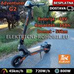 Električni Romobil G2 KuKirin Motor 800W Brzina 45km/h Domet do 55km