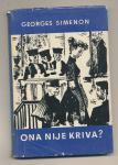 Georges Simenon Ona nije kriva ovitak Fedor Vaić