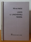 Uvod u lingvistiku teksta - Mirna Velčić
