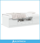 Dnevni krevet s ladicama bijeli 90 x 190 cm konstruirano drvo - NOVO